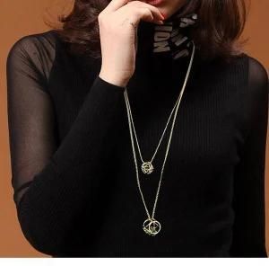 2015 The Newest Fashion Hotsale Hollow-out Ball Love Image Diamond Necklace