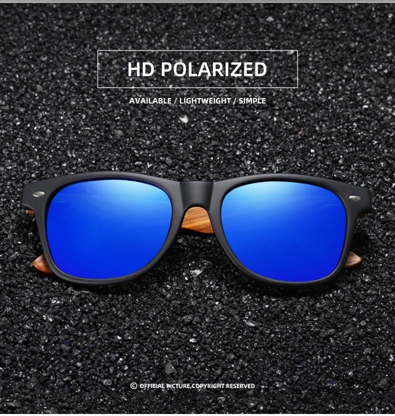 Fashion Wooden Frame Sunglasses Unisex Custom Polarized Wooden High Quality Sun Glasses Sunglasses