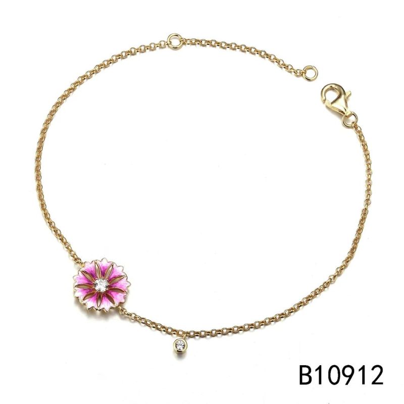 2022 Brand New Solid 925 Silver Sterling Enamel Bracelet