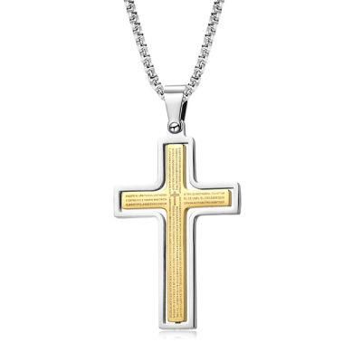 Creative Delicate Scriptures Cross Pendant Christian Jesus for Np-F-Dz275