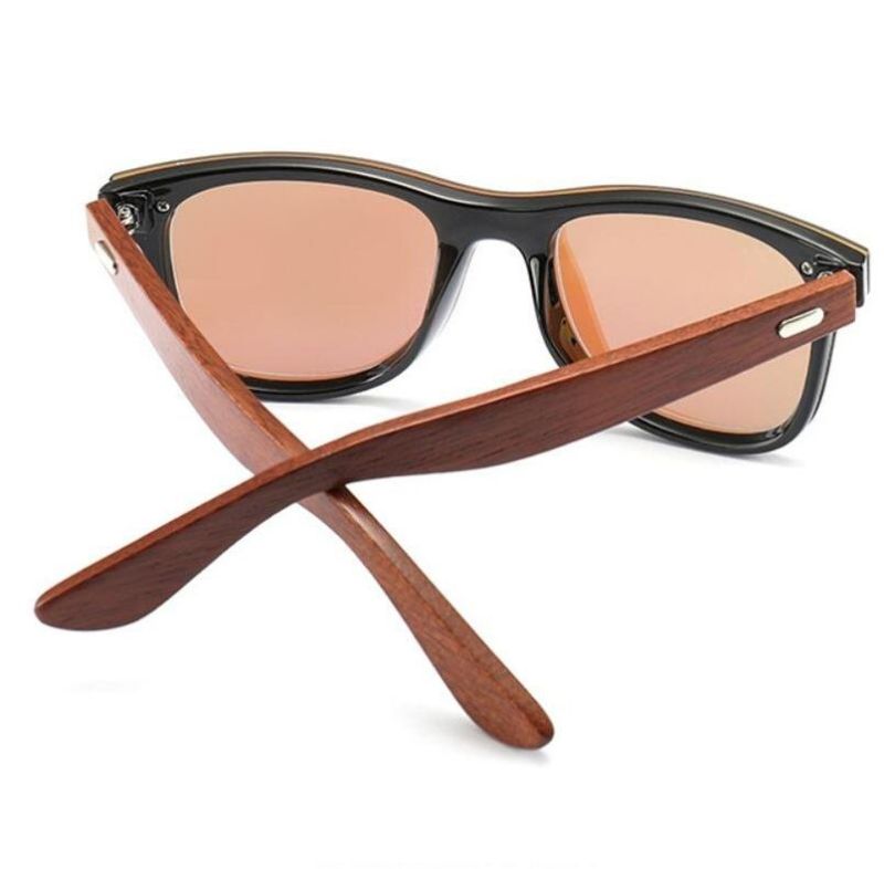New Fashion Wood Grain Plastic Frame Wood Legs Sunglasses Sg3010