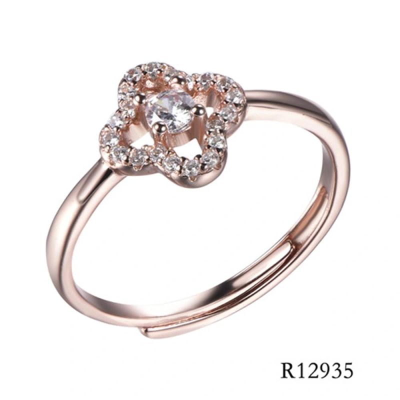 Hot Sale 925 Sterling Silver Ring Wholesale CZ Ring Delicacy Rose Gold Ring