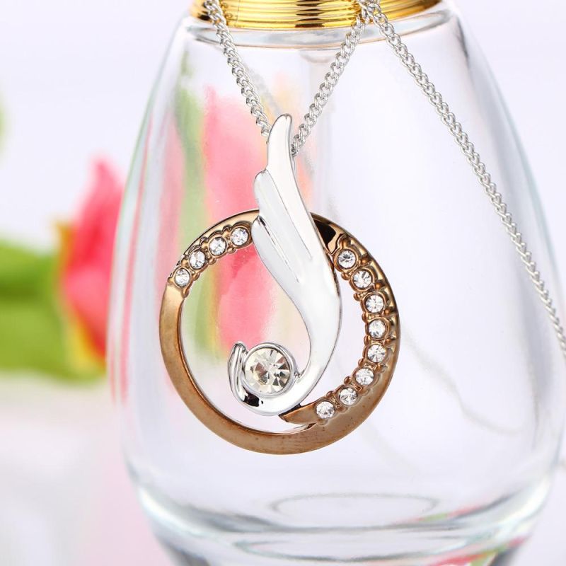 Angel Wings Crystal White Flying Wings Diamond Pendant Necklace