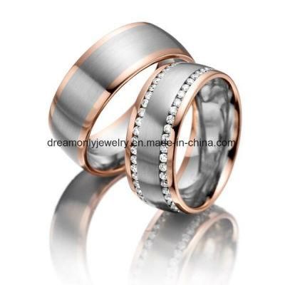 Top Quality Crystal Rings Tension Setting Wedding Band