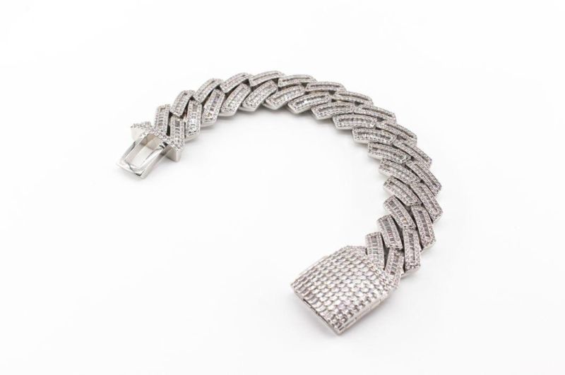 Hip Hop Sterling Silver Chain Bracelets Cuban Link Bracelet