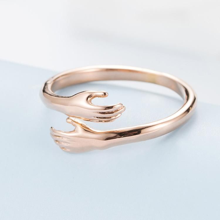 Romantic Hands Love to Embrace The Titanium Steel Ring