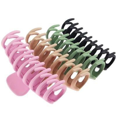 Acrylic 11cm Big Pure Color Matt Bright Hair Claw Clip