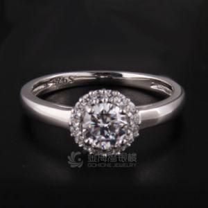 Women Love White Gold Crystal Band Ring
