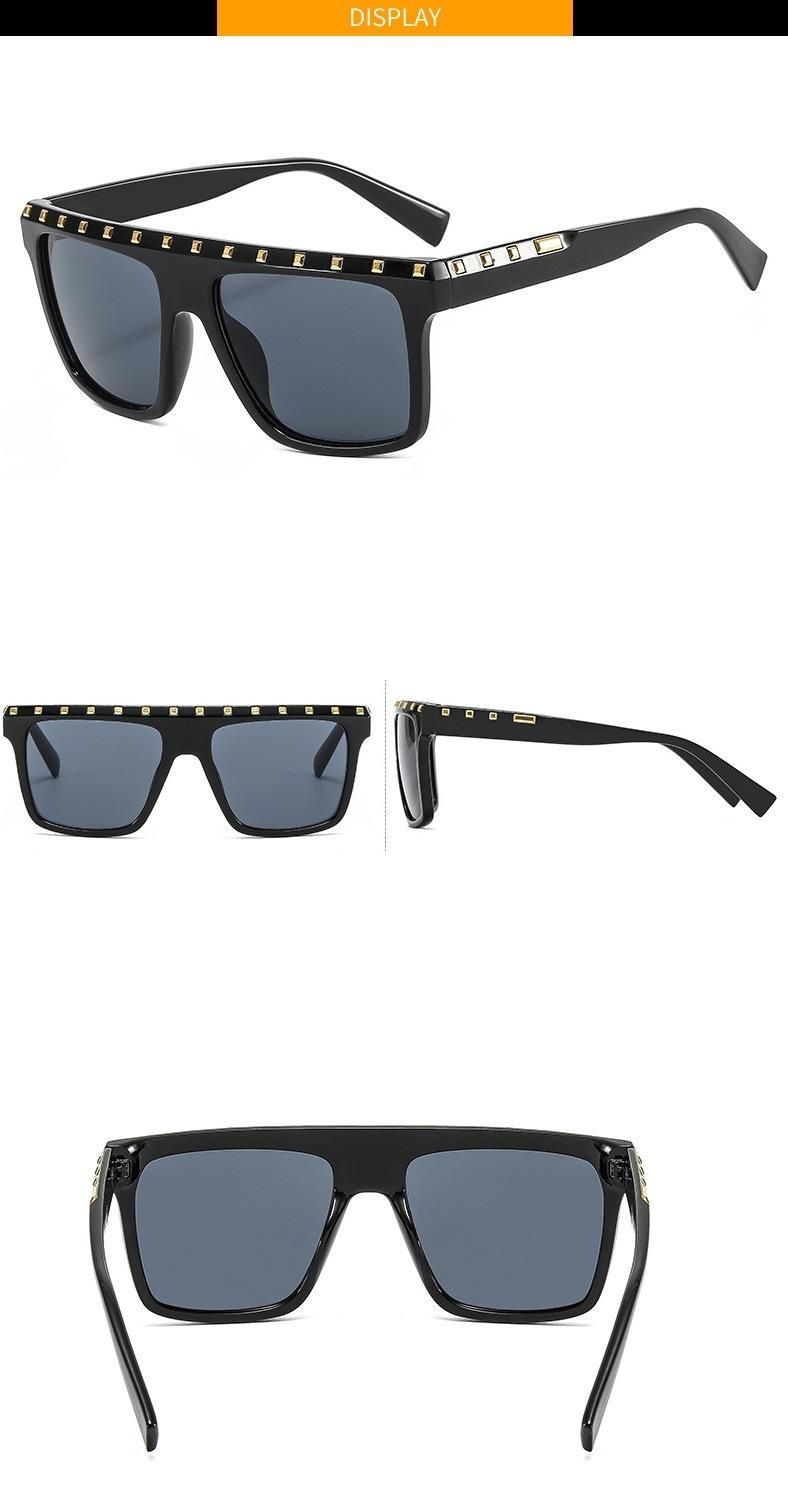 2022 Fashion Style Rivet Sunglasses Custom Sunglasses