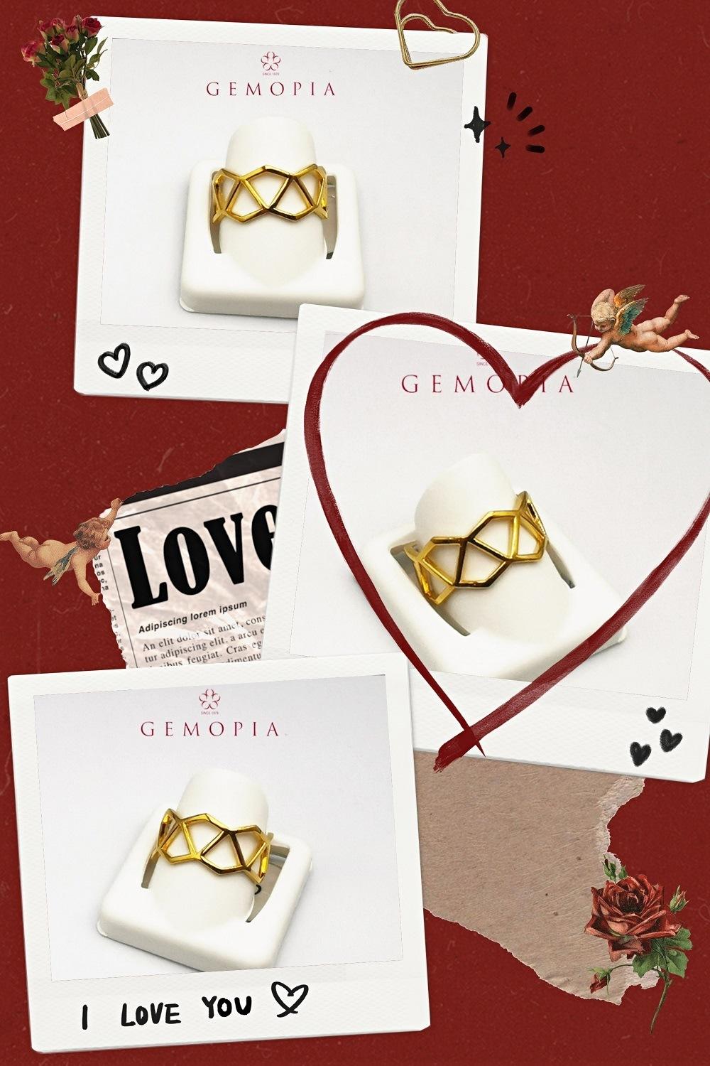 Wholesale Fashion Ladies Square Simple Single Stackable Finger Ring