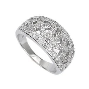 Good Quality 925 Sterling Silver Luxury Shine Band Size Ring
