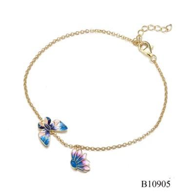 2022 Elegant 925 Silver Sterling Enamel Bracelet Jewelry