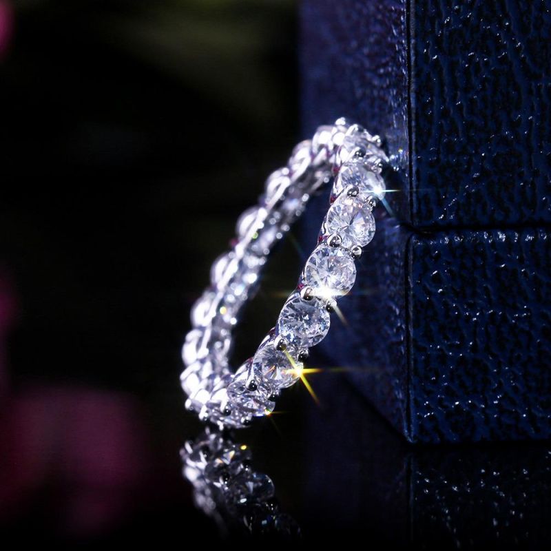 Luxury Zircon Ring Wedding Diamond Ring Birthday Gift