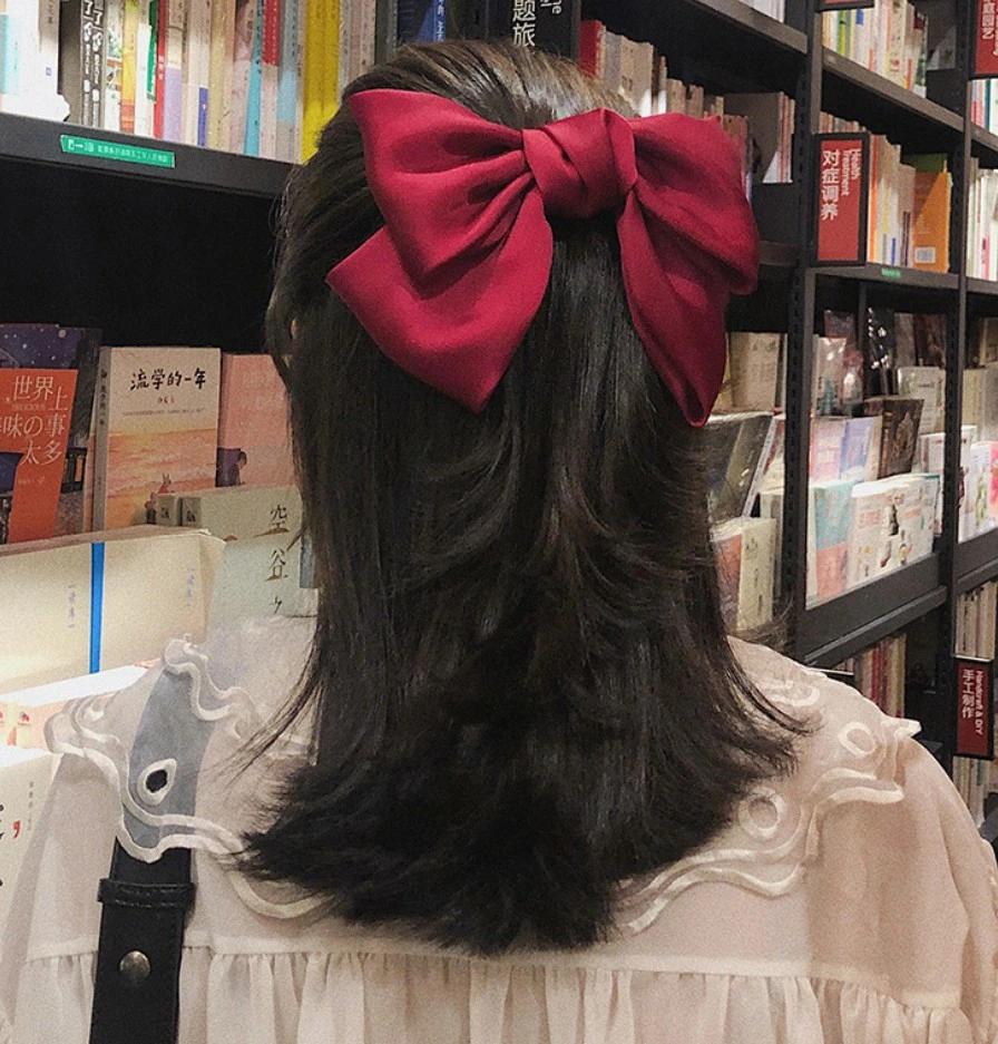 New Arrive Elegant Silk Bow Hair Clips Hair Pins for Girls