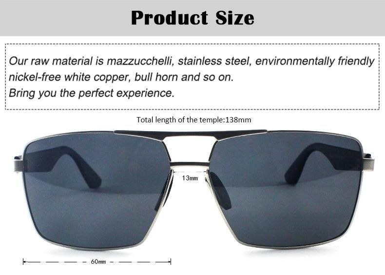 Rectangle Design Stock Wholesale Polarized Men Sunglasses