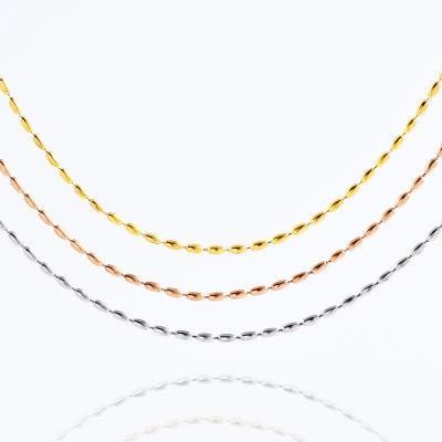 Wholesale Fashion Stainless Steel Olive Bead Chain Necklace Accessories Chain for Jewelry Design