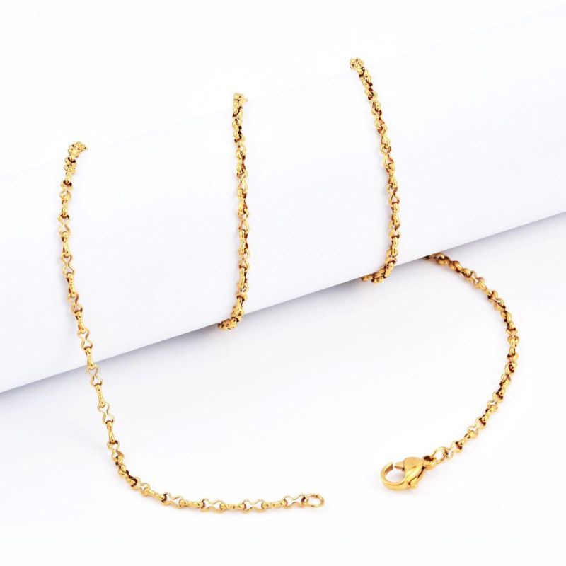 Fashion Accessories Stainless Steel Eight Belcher Chain Necklace
