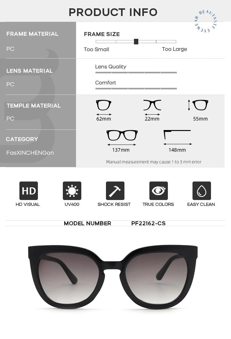 2022 Brand Sunglasses Cat Eye Women Fashion Sunglasses Polarized Sunglasses