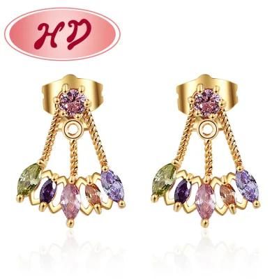 Hot Recommended Gold Plated Flower Stud Earring for Women