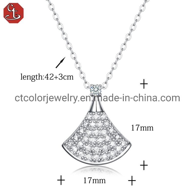 Hot Sale skirt pendant Moissanite Diamond Necklace Fashion Women′s Jewelry
