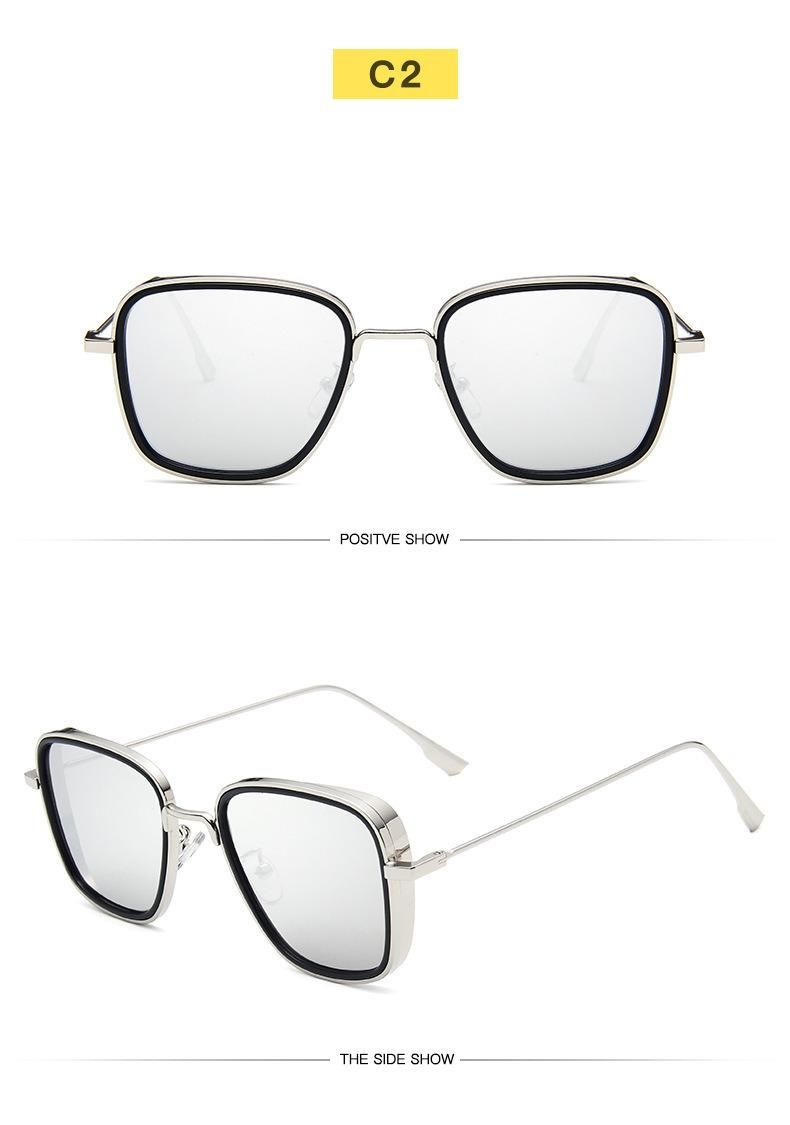 New Retro Thick-Edged Metal Frame Sunglasses for Men