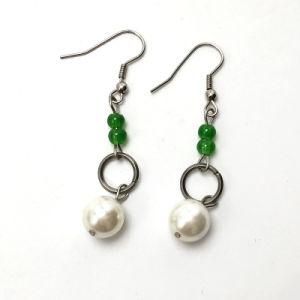 Women Fashion Jewelry Stainless Steel Silver Pearl Earring