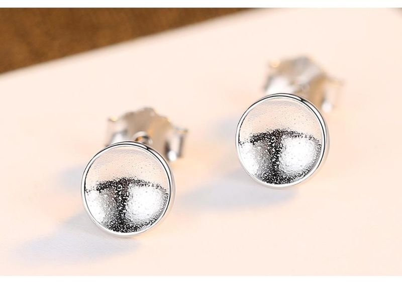 Fashion Creative Temperament Earrings Round Shape Female Ear Studs