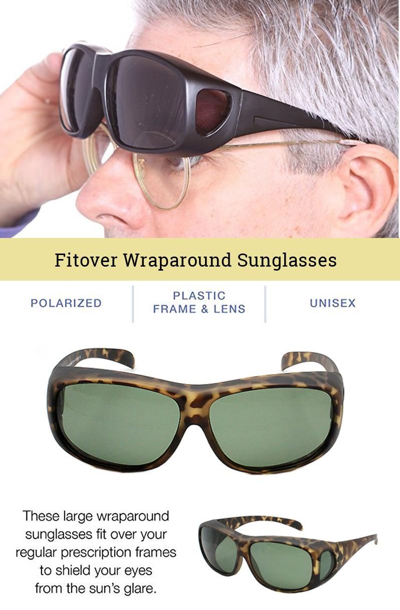 2022 Anti Glare Polarized Wraparound Sunglasses Fit Over Prescription Glasses
