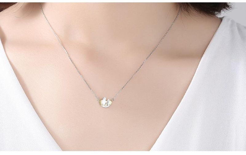 New Style Fashion Silver Plating Forest Pendant Necklace