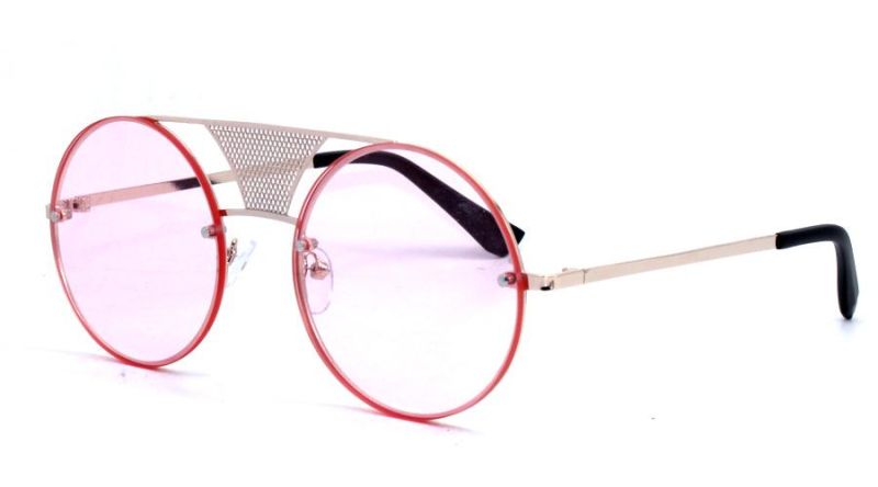 100% UVA/UVB Protection Polycarbonate Lenses Fashion Design Round Shape Metal Sunglasses