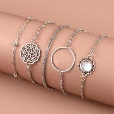 Fashion Exaggerated Geometric Set of Multi-Layered Bracelet Jewelry