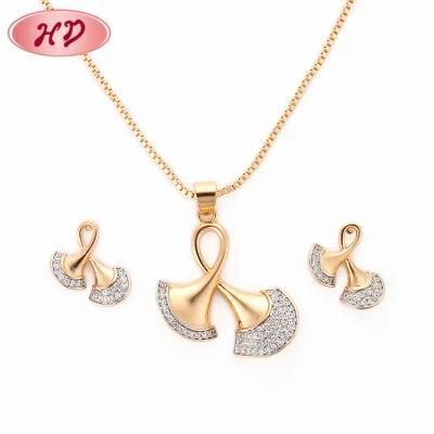 18K Gold Plated AAA Cubic Zirconia Fashion Crystal Women Jewelry Sets