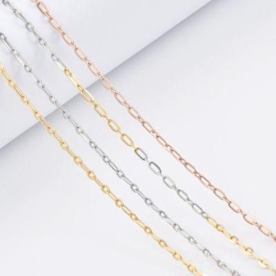 New Style Fashion Layering Necklaces Flat Long Short 1: 1 Cable Chain Bracelet Necklace Jewelry Design