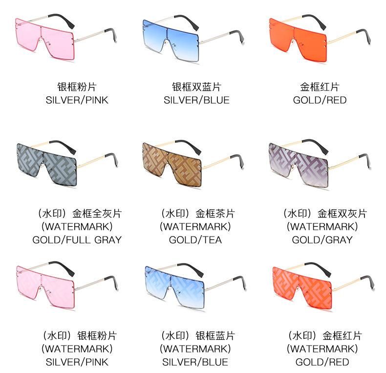 2020 Ready Stock Online Hot Sale Star Lens Rimless Metal Fashion Sunglasses for Women