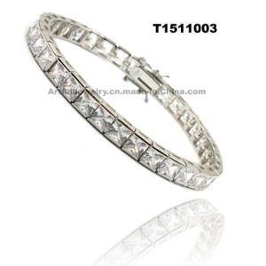 Hot Sale Rhodium Plating 925 Silver Tennis Bracelet Fashion Jewelry Fashion Bracelet