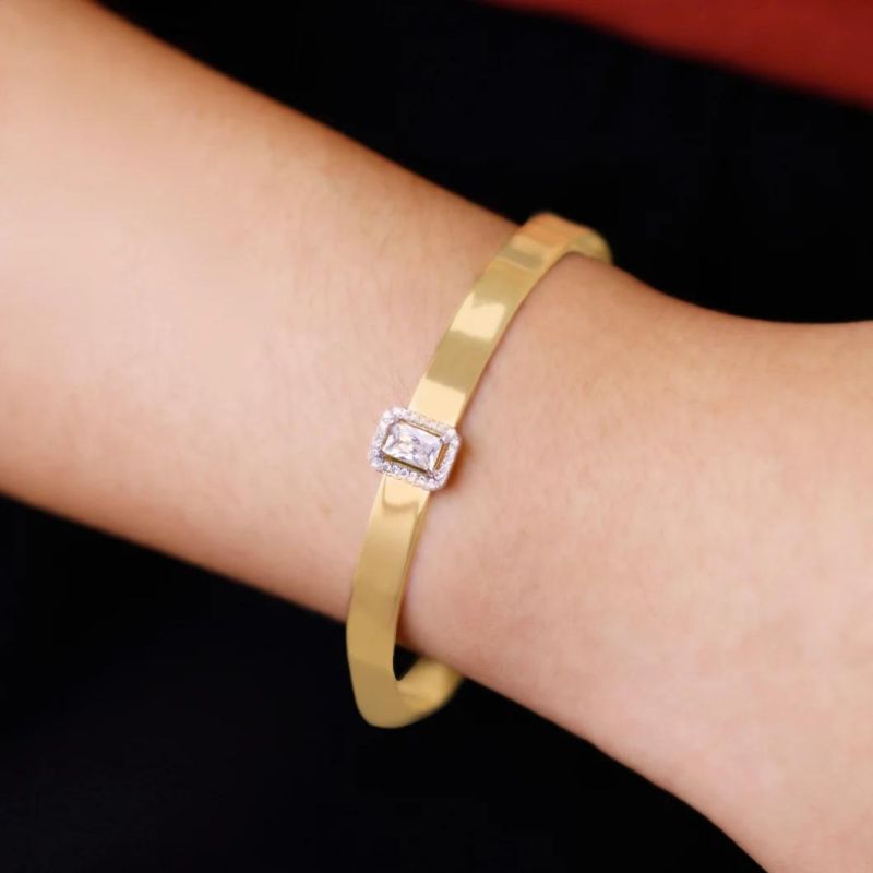 Kirin Custom 14K Gold Bangle for Women 925 Sterling Silver Gold Bangles Jewelry