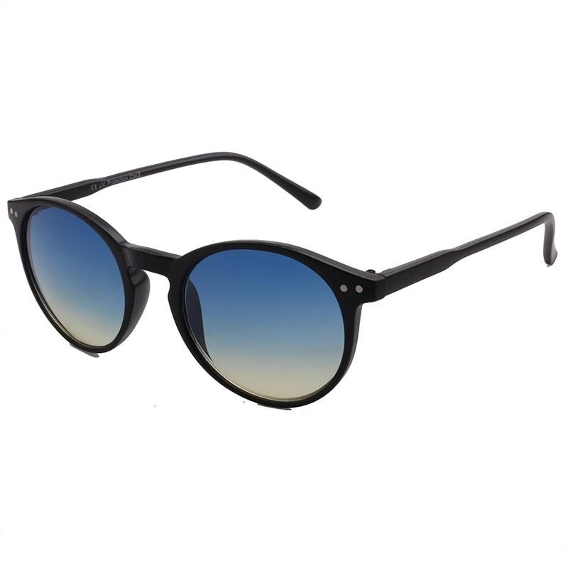 Factory Directly Round Shape Fashion Sunglasses with Silver Rivet
