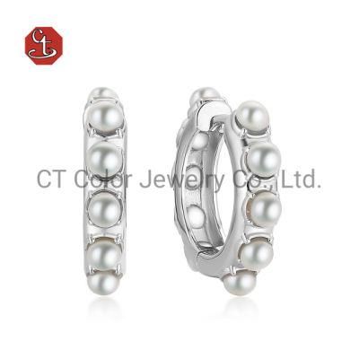 Fashion Custom Jewellery Pearls 925 SterlinSilver Jewelry Silver Earring