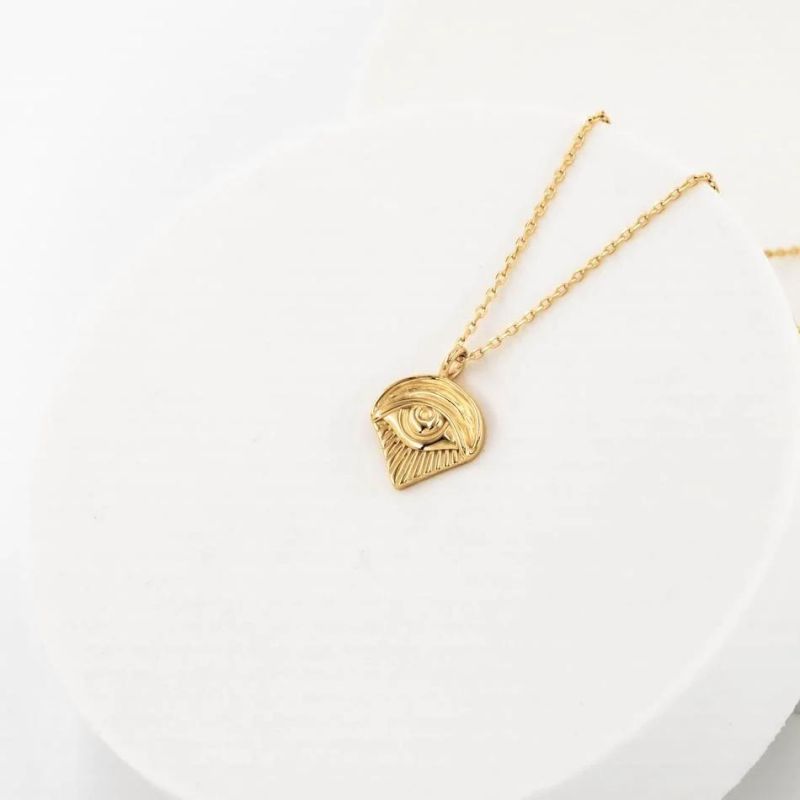 18K Vermeil Gold Jewelry925 Sterling Silver Evil Eye Necklace