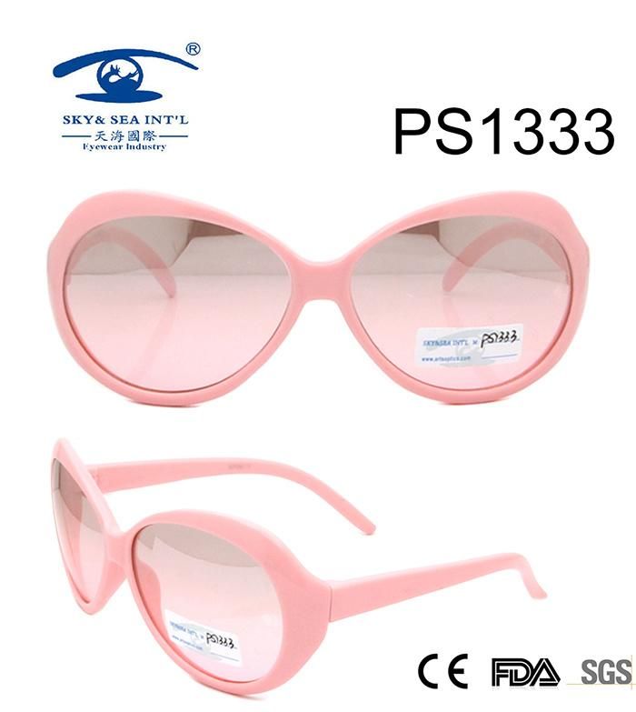 Pink Cute Girl Children Kid Plastic Sunglasses (PS1333)