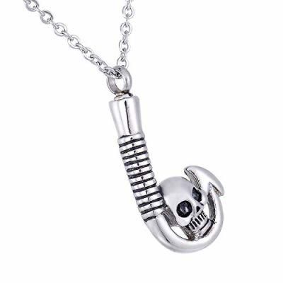 Biker Skull Punk Stainless Steel Keepsake Urn Pendant