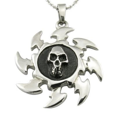 Unisex Skull Antique Silver Pendant