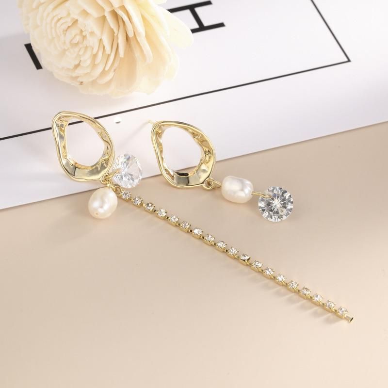 925 Silver Drop Shaped Cutout Earrings