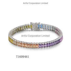 Rainbow Style Muti-Color Silver Bracelet Fashion Bracelet Jewelry