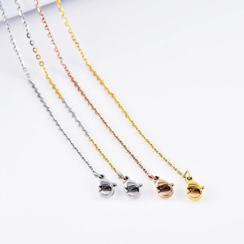 Fashionable Gift Decoration Stainless Steel Jewelry Making Accessories Shiny Cable Chain Necklace