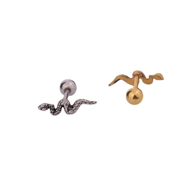 Stainless Steel Moon Earrings Stud Body Piercing Jewelry