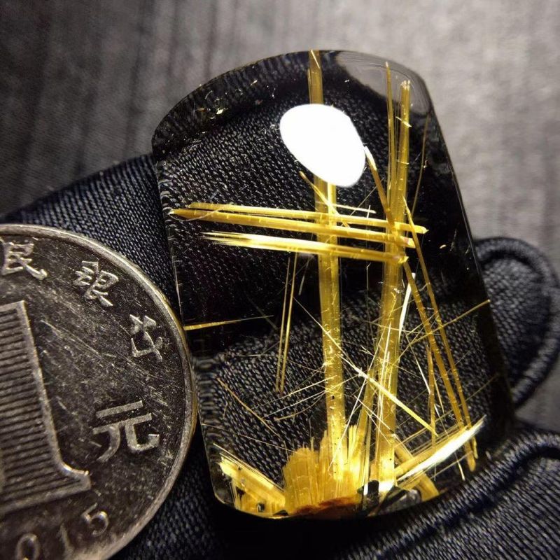 China Crystal Gold Rutilated Quartz Pendants Natural Crystal