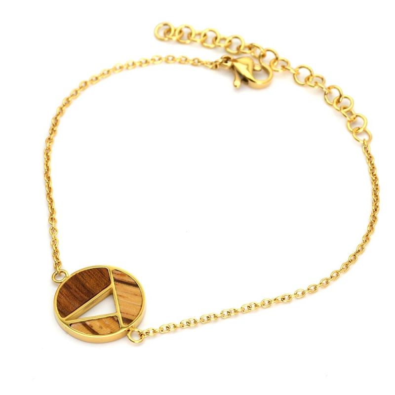 J006 Stainless Steel Gold Plated Jewelry Earrings, Hand Chain and Necklace Set High Quality