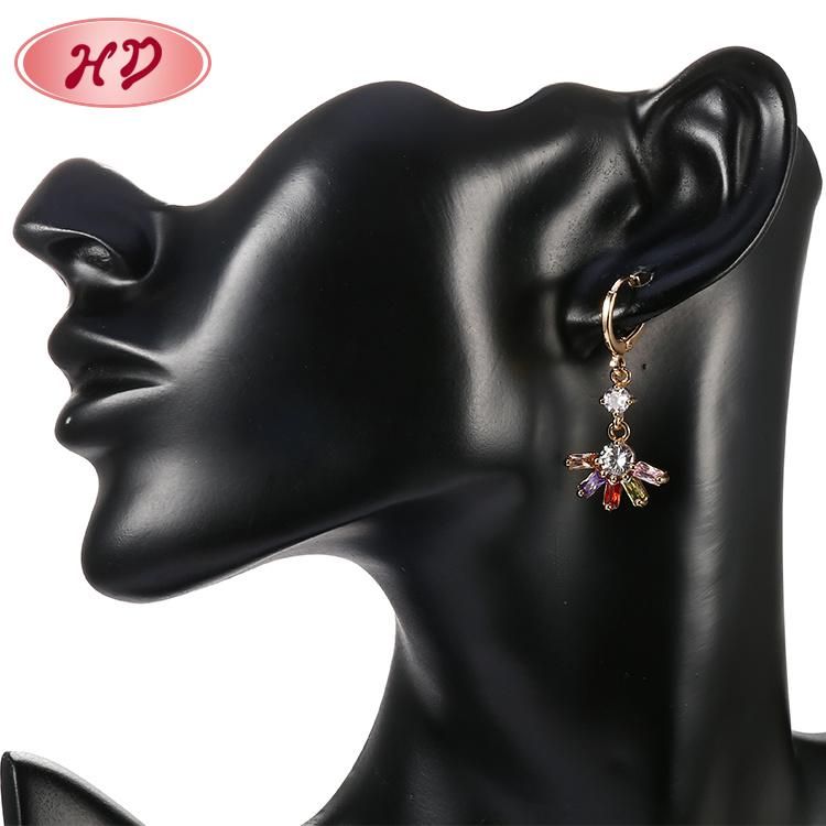 Colorful Crystal 18K Gold Plated Jewelry Set for Women