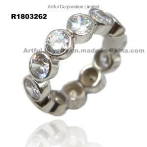 925 Silver Bezel Ring with High Standard CZ